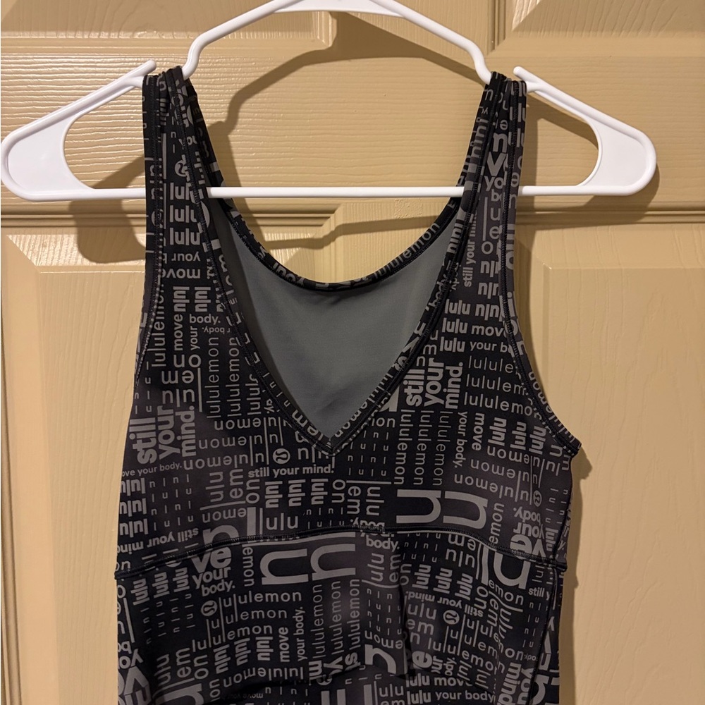 lululemon athletica Black and Gray Tank Top
